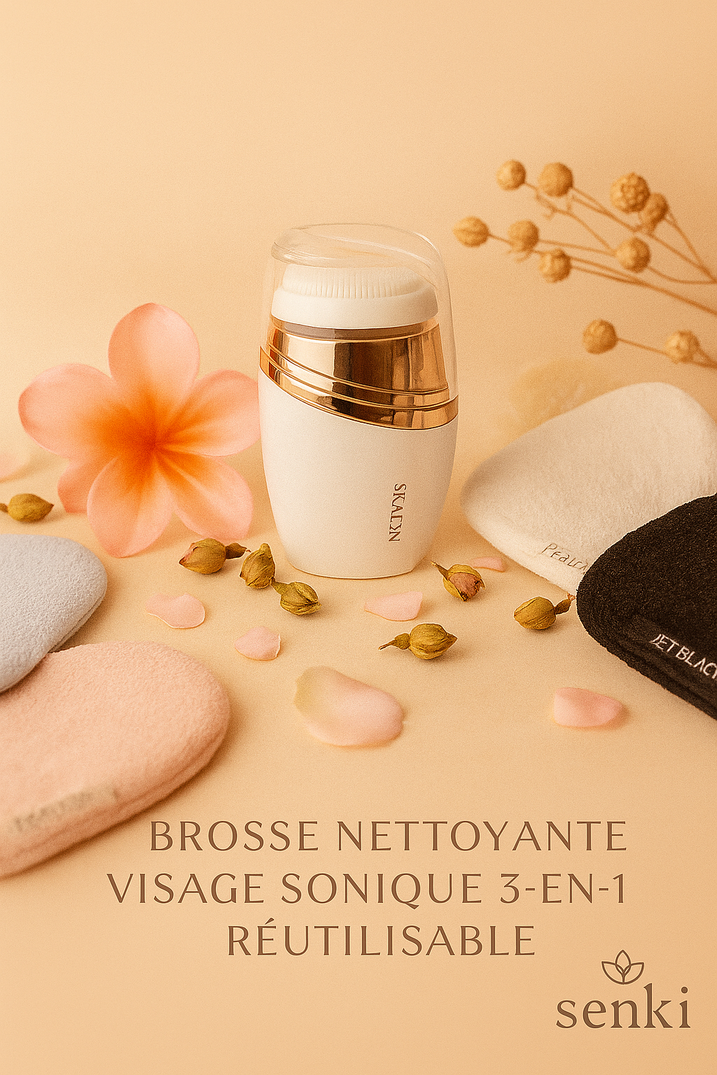 🧖‍♀️ Brosse Visage Sonique 3-en-1 Skalyn