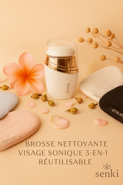 🧖‍♀️ Brosse Visage Sonique 3-en-1 Skalyn