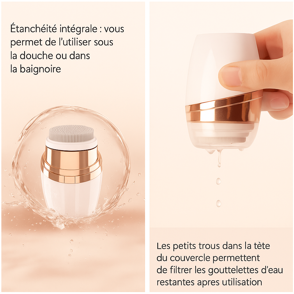 🧖‍♀️ Brosse Visage Sonique 3-en-1 Skalyn